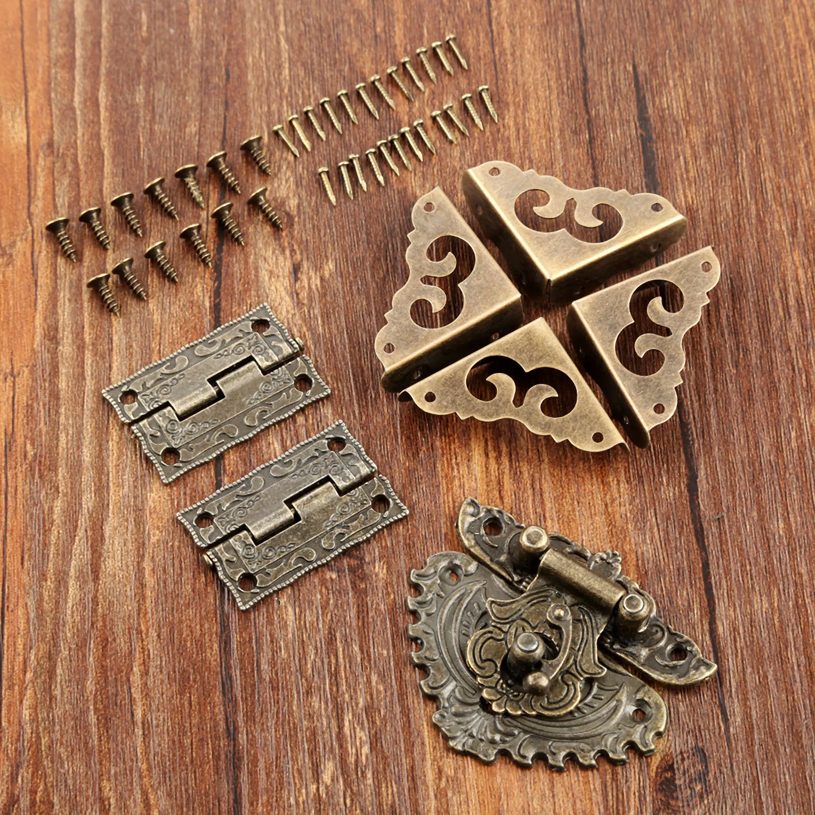 Furniture Hardware Antique - Loquet de Cadenas en Bronze Antique,