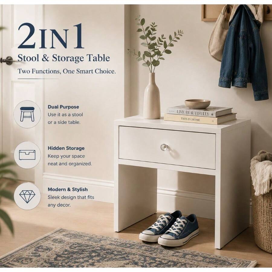 Tabouret de rangement et table - Furniture Hardware Restoration avis et prix
