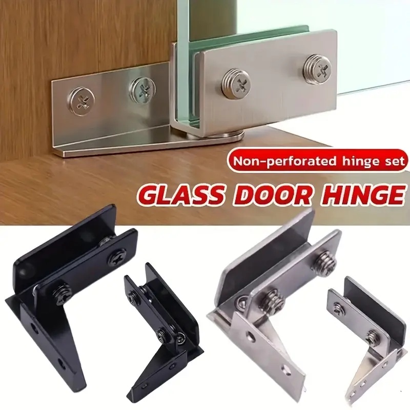 2 charnières de porte en verre - Furniture Hardware Display avis et prix