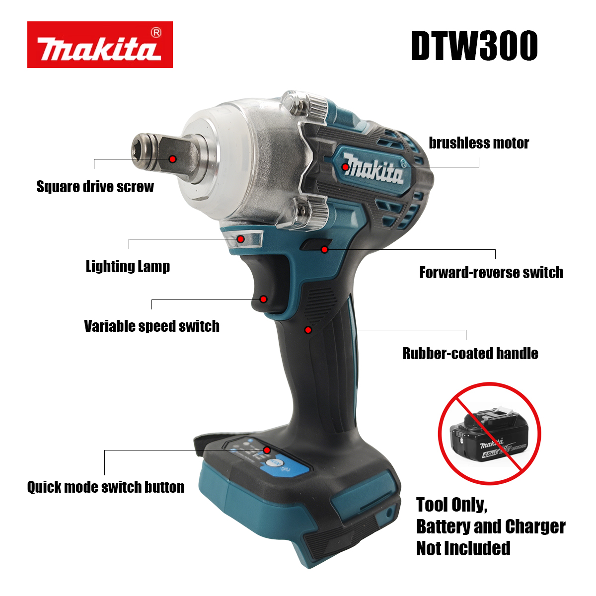 Clé à chocs sans fil Makita DT - Makita Drill Dtw300 avis et prix